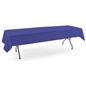 Royal blue rectangle tablecloths with machine washable material