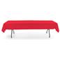 Red rectangle tablecloths with machine washable design