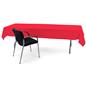Red rectangle tablecloths with 8 foot design