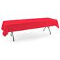 Red rectangle tablecloths with polyester fabric