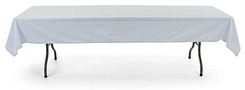 White rectangle tablecloths with machine washable fabric