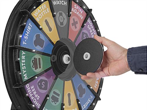 Mini Spinning Raffle Wheel with Magnetic Center Plate