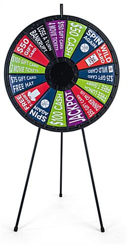 15-30 Slot Black 40 Inch Big Prize Wheel 