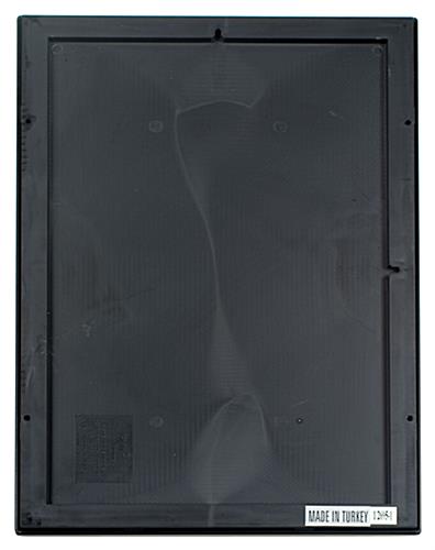 11" x 17" Wall Mounted Sign Holder, Snap Open Frame, Non-Glare Lens - Black