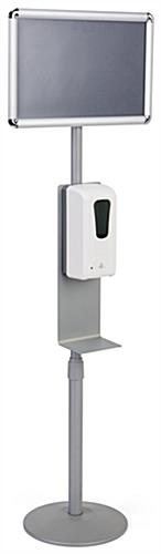 Sanitizing stand has dual mode frame orientation