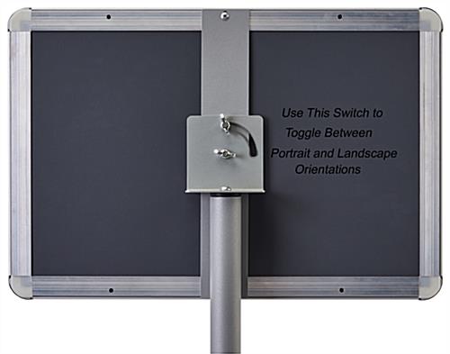 Sanitizing stand with back toggle switch