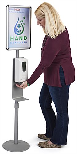 Gel sanitizing stand dispenser