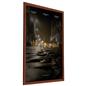 Faux wood poster snap wall frame with wall mounting placement 