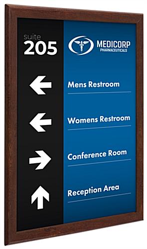 Wood effect wall snap poster frame measures 19 inches wide 