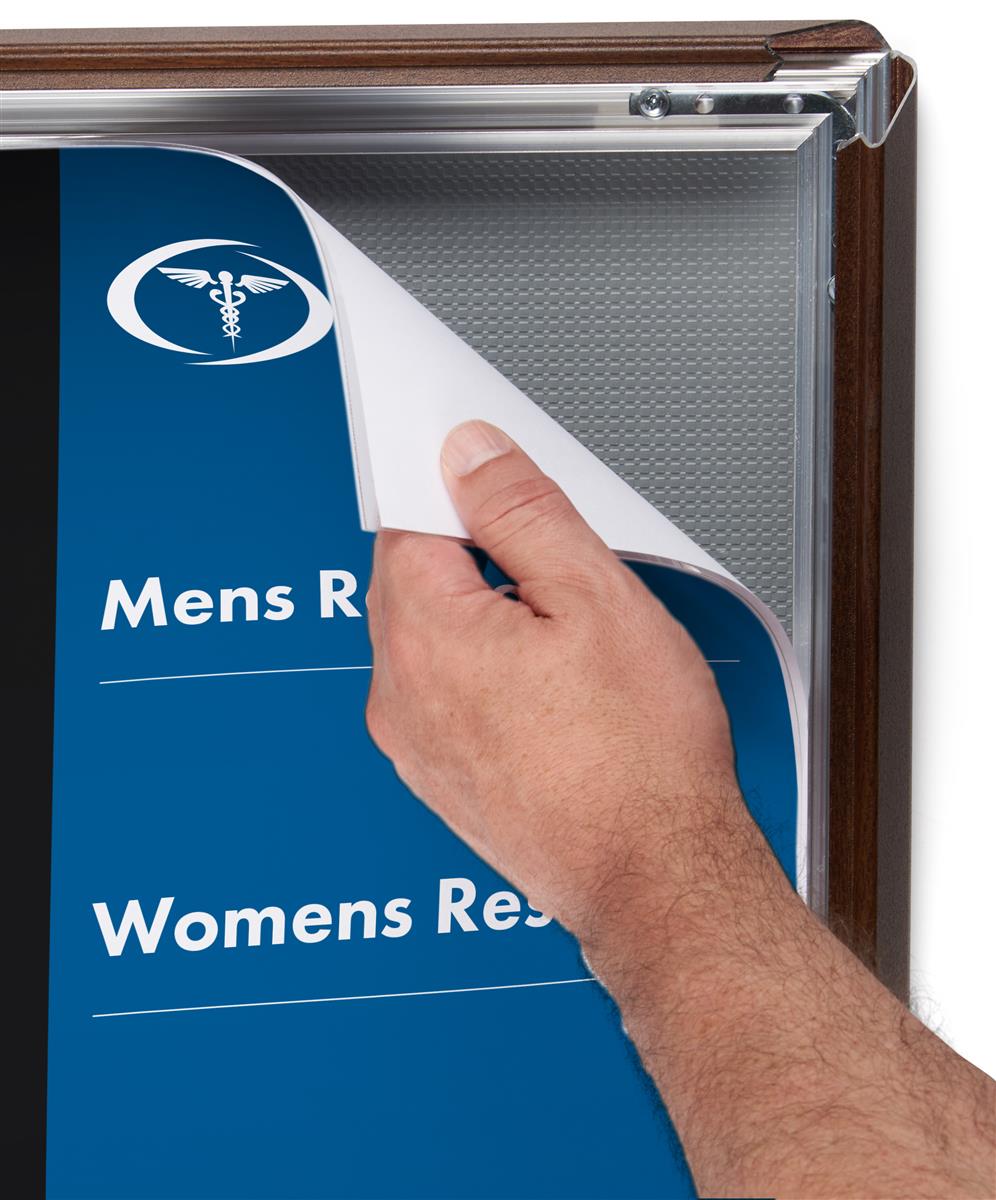 Wood Effect Wall Snap Poster Frame NonGlare Protective Lens