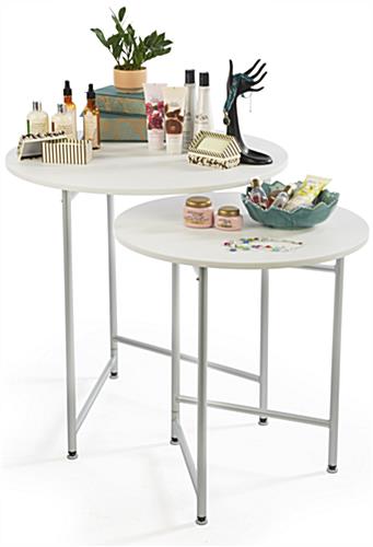 Round Retail Table Set with 2 Tiers