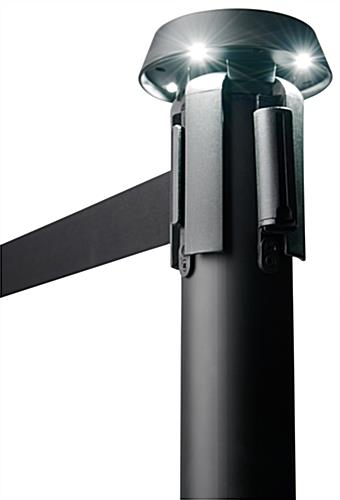 Stanchion mount LED light with with rechargeable battery