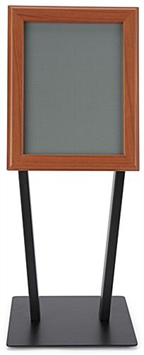 Countertop snap frame with black elegant v-shaped base