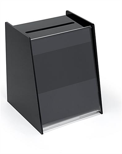 black acrylic ballot box