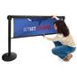 Retractable banner for stanchion for personalized branding