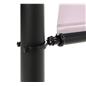 Double-sided retractable stanchion barrier stays securely in place