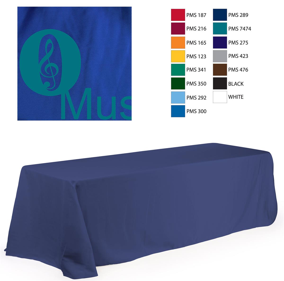 8' Table Cover with Logo for Trade Shows