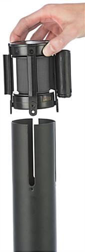 Stanchion with Gray Printed Belt & Plastic Cassette