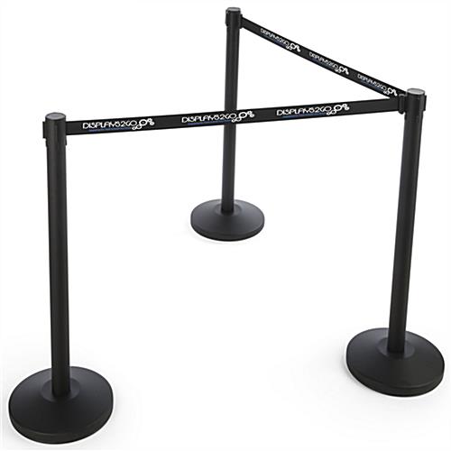 Stanchion with Black Printed Belt & Double Sided Graphics