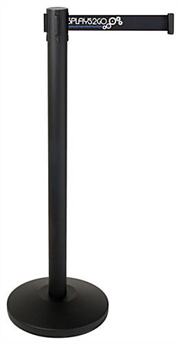 Stanchion with Black Printed Belt Retractable 