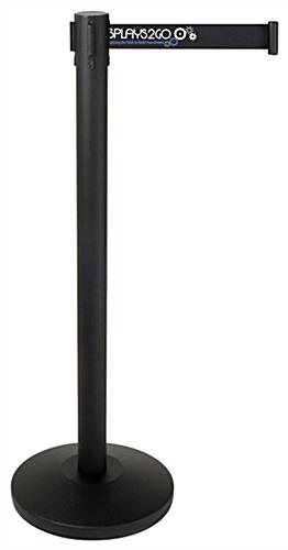 Economy Stanchion with Black Printed Belt 