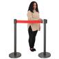 These retractable belt stanchions have a 10 feet long belt