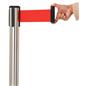 These retractable belt stanchions include hardware 