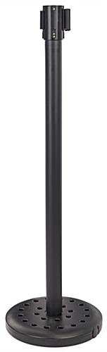 This weather resistant retractable stanchion made of HDPE material