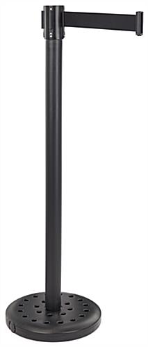 This weather resistant retractable stanchion with a powder-coated finish