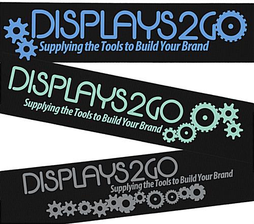 6.5' Black Custom Stanchion Belt with 1 Color Printing
