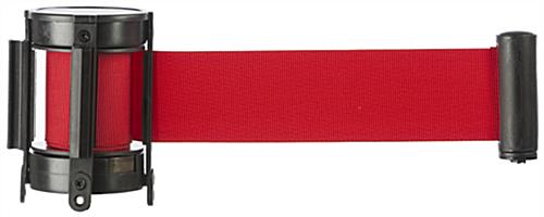 Red Custom Stanchion Belt with 1 Color Printing & 4 Way Adaptor