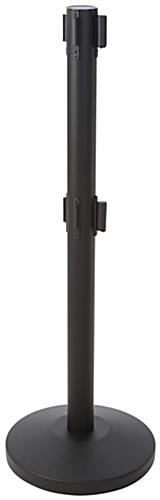 Dual Belt Black Stanchion Receiver, Steel