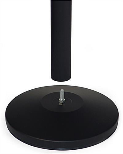 Dual Belt Black Stanchion Receiver, Powder Coated