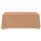Beige polyester table cover with fireproof fabric 