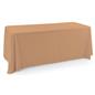 Beige polyester table cover with machine washable fabric 