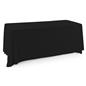 Black polyester table cover with certified flame retardant fabric 