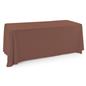 Brown polyester table cover fits 6 foot tables 