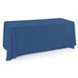 Polyester table cover with dark blue coloring 