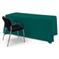 This forest green single sided custom table throw has four equal sides
