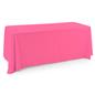 Pink polyester table cover with machine washable fabric 