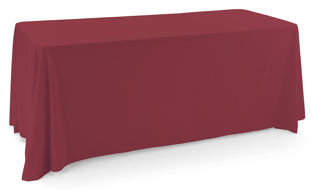 Plum polyester table cover with easy to care for fabric 