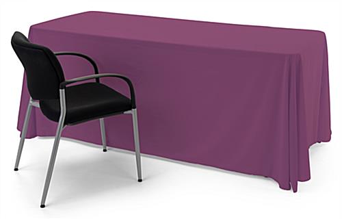 Polyester table cover with flame retardant material 