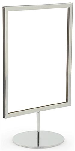 Chrome 8.5 x 11 Tabletop Sign Stand