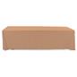 Beige polyester table cover is durable and long lasting 