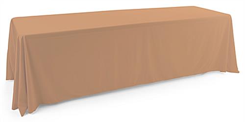 Polyester table cover with dark beige coloring 