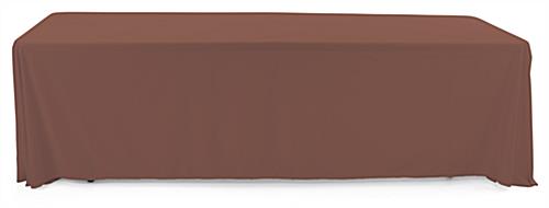 Brown polyester table cover with fireproof fabric 