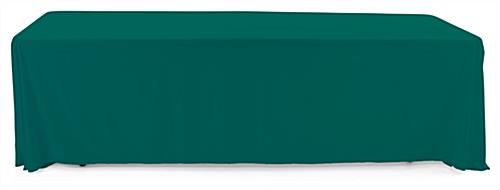 Green polyester table cover with machine washable fabric 
