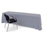 Grey polyester table cover with durable material 