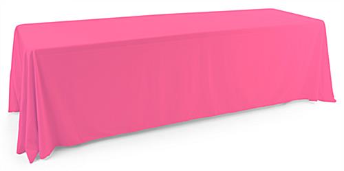Polyester table cover with pink color 