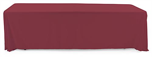 Plum polyester table cover with durable long lasting design 